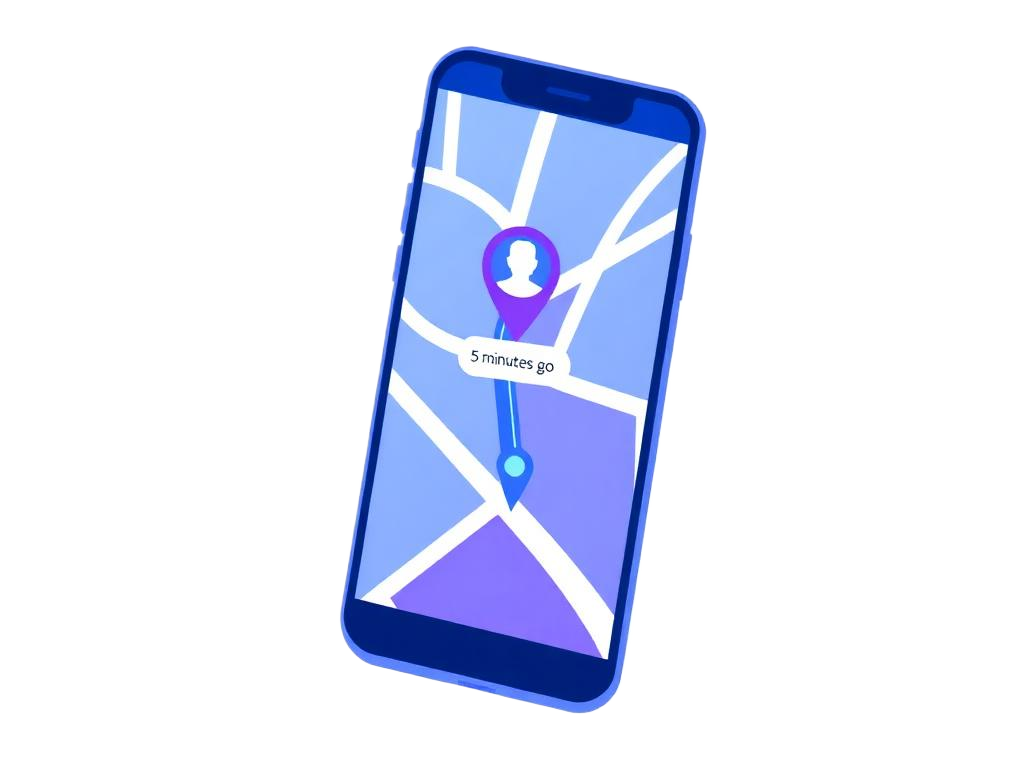 Map route between home and work with live arrival estimate